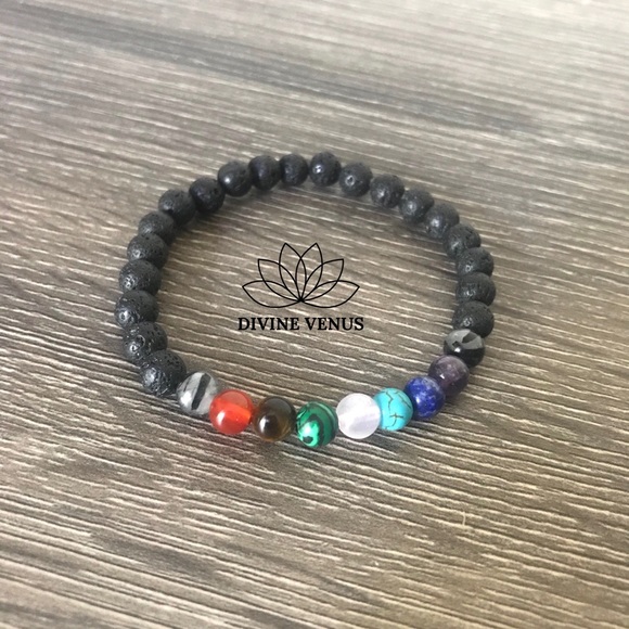 Chakra Healing Bracelet - Handmade Natural Stones - Picture 4 of 8